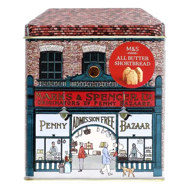 M&S Penny Bazaar All Butter Shortbread Biscuit Tin 230g - $15