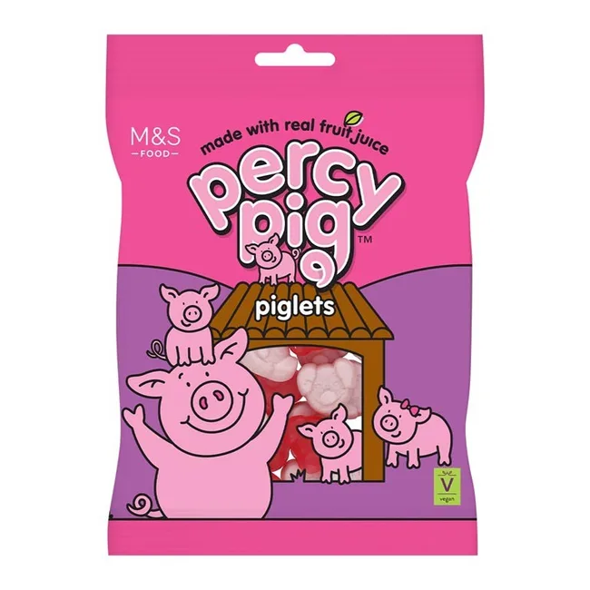 M&S Percy Pig Piglet Fruit Gums 170g - $6