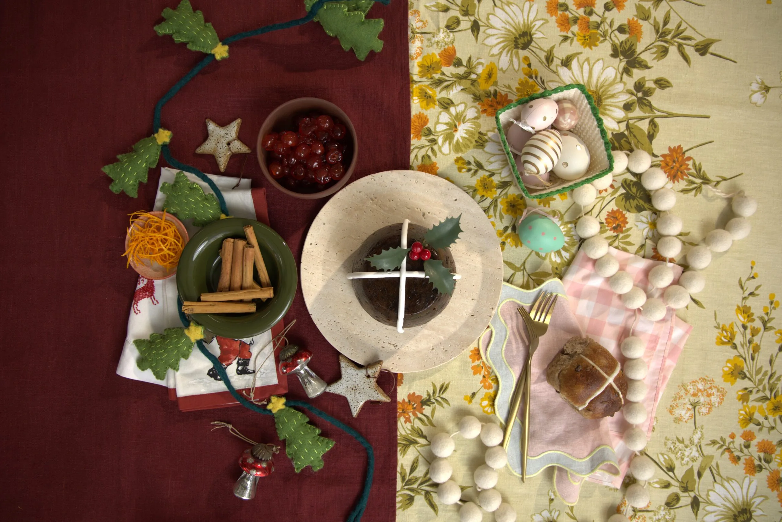 Amazon Hot Chriss Pud, a hot cross bun-inspired Christmas pudding