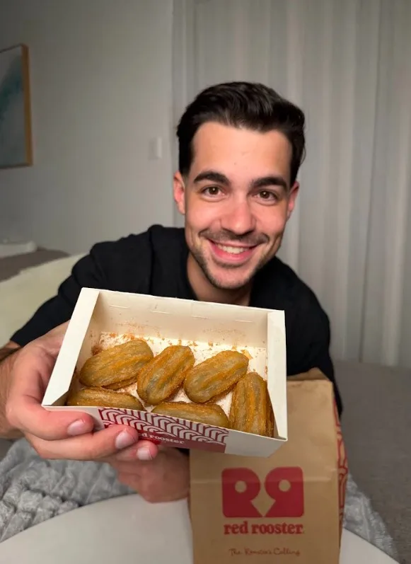 6-pack of Red Rooster's Choc Churro Bites