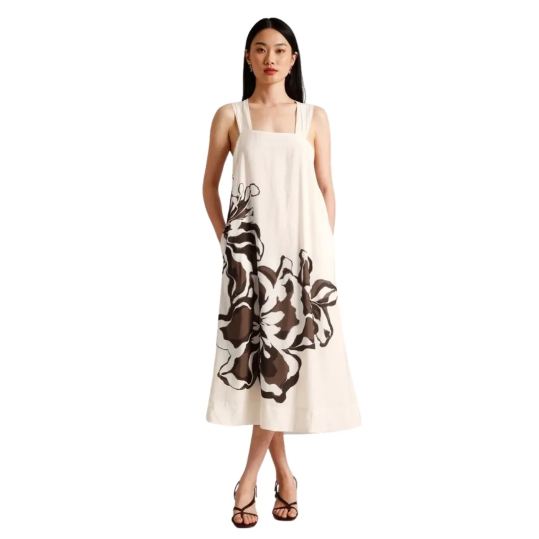 Placement Floral Knot Back Dress in Assorted