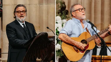 Russell Crowe leads tributes to radio legend John Laws at his state funeral