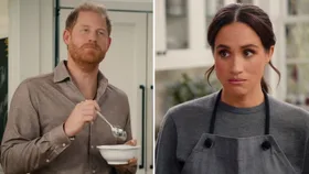 Prince Harry makes cheeky jibe at Meghan&rsquo;s cooking in rare cameo on Netflix special
