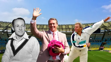Sir Donald Bradman, Glenn McGrath and Shane Warne