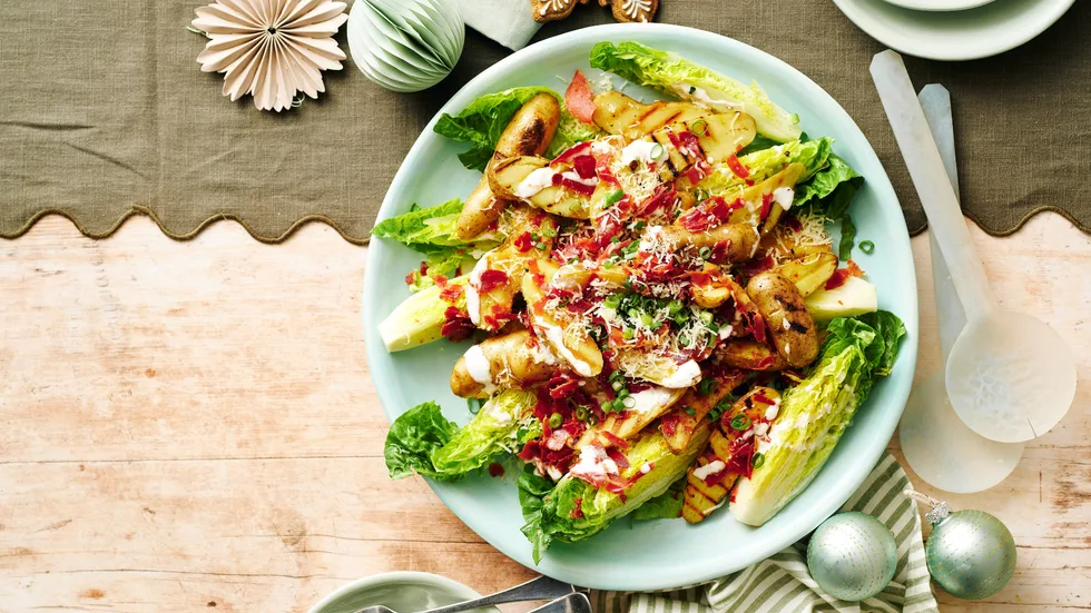 Charred Potato Caesar Salad