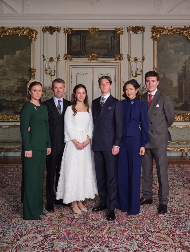 Danish family for Prince Vincent and Princess Josephine confirmation