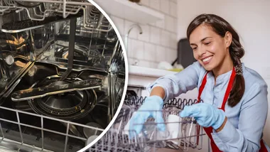 cleaning dishwasher