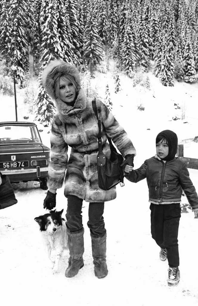 Brigitte Bardot with her son