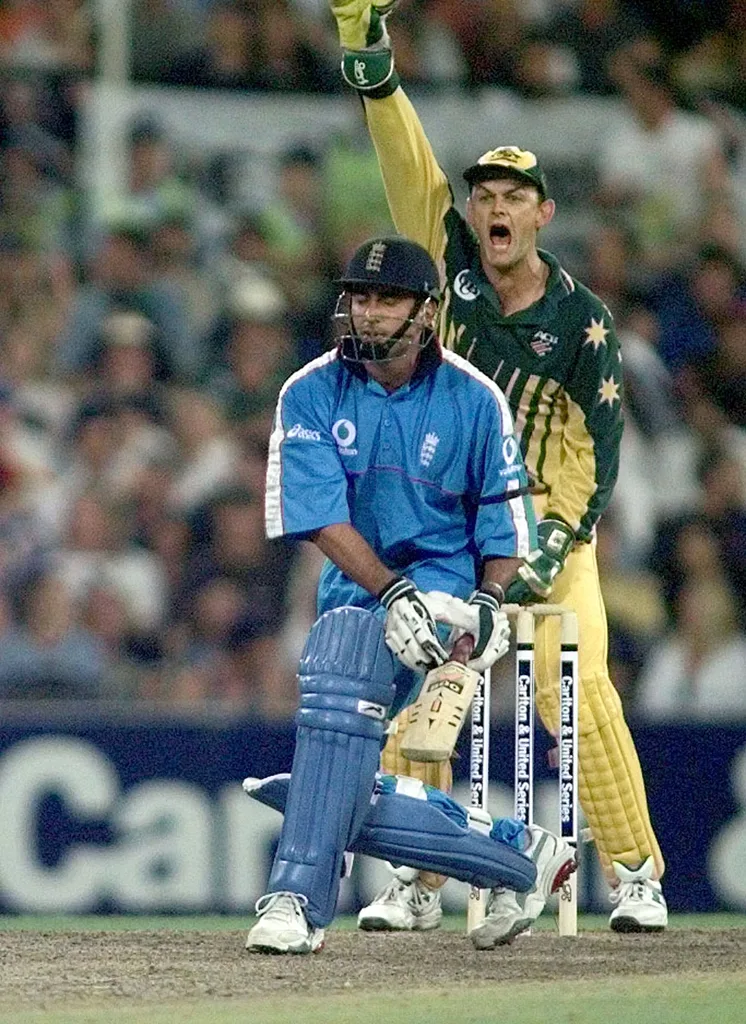 Adam Gilchrist playing cricket