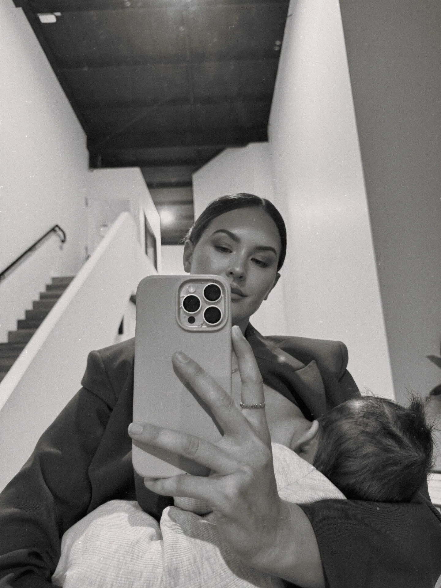 Jesinta Franklin with her baby Bam