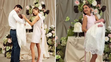 MAFS star Domenica Calarco reunites with her ex for baby Dove’s baptism