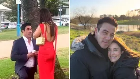 From co-stars to engaged! Inside Ada Nicodemou and James Stewart&rsquo;s relationship