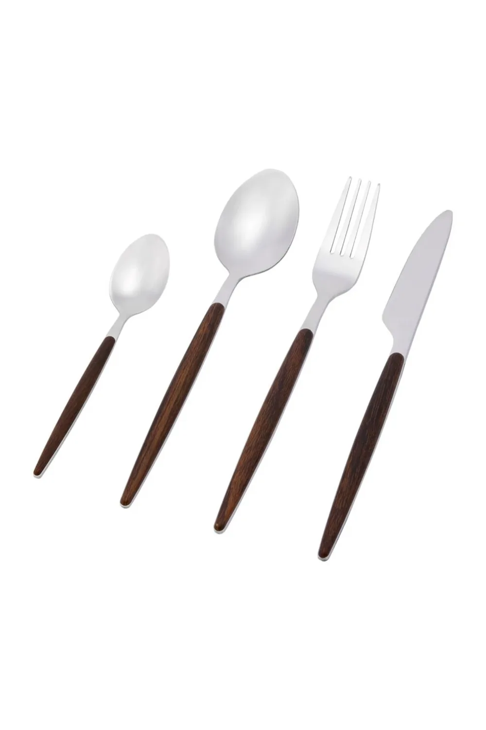 kmart 16 Piece Wood Look Handle Cutlery Set 