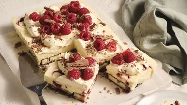 Lamington Cheesecake slice