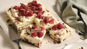 Lamington Cheesecake slice