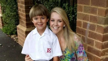 Lauren Newton with her son