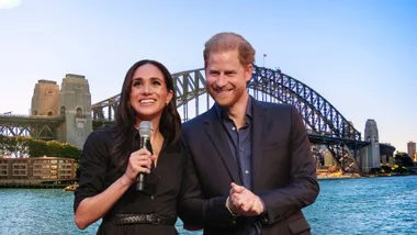 Prince Harry Meghan Markle and the Sydney Harbour Bridge