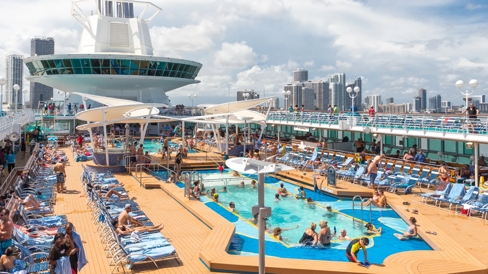 Cruise deck with pool