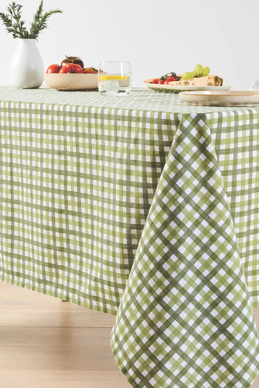 Kmart Green Check Tablecloth 