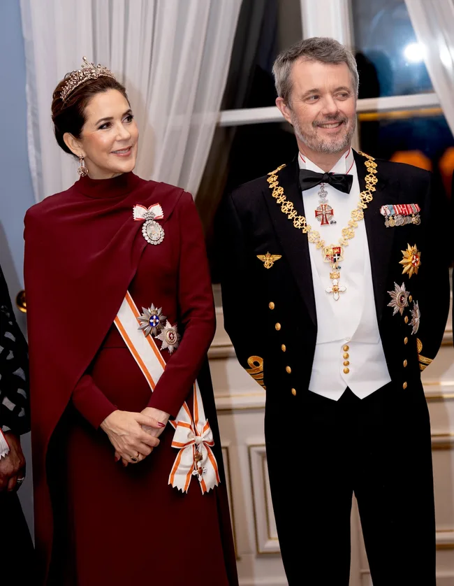 queen Mary and King Frederik of Denmark in Lithuania's capital, Vilnius