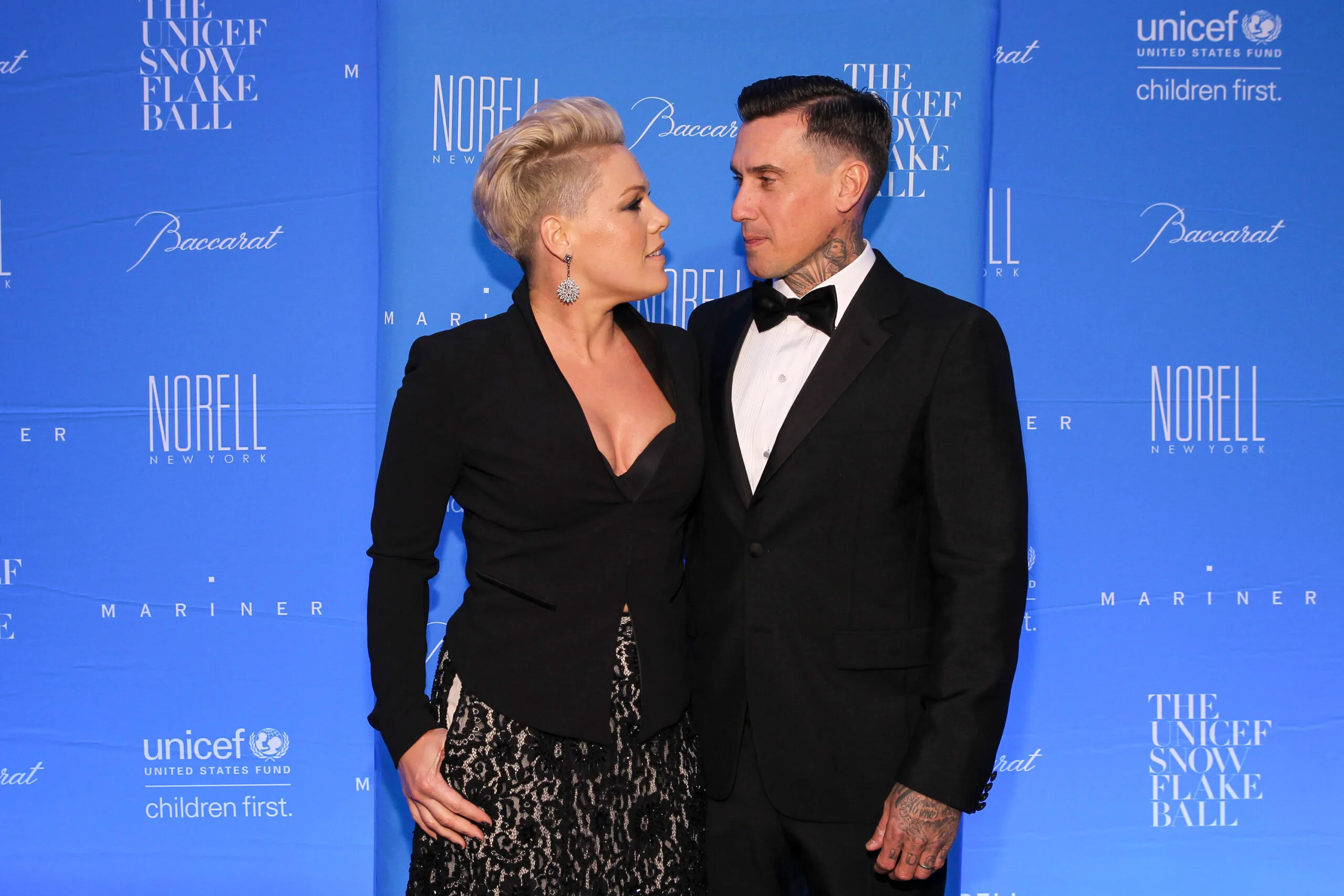 Pink with husband Carey Hart