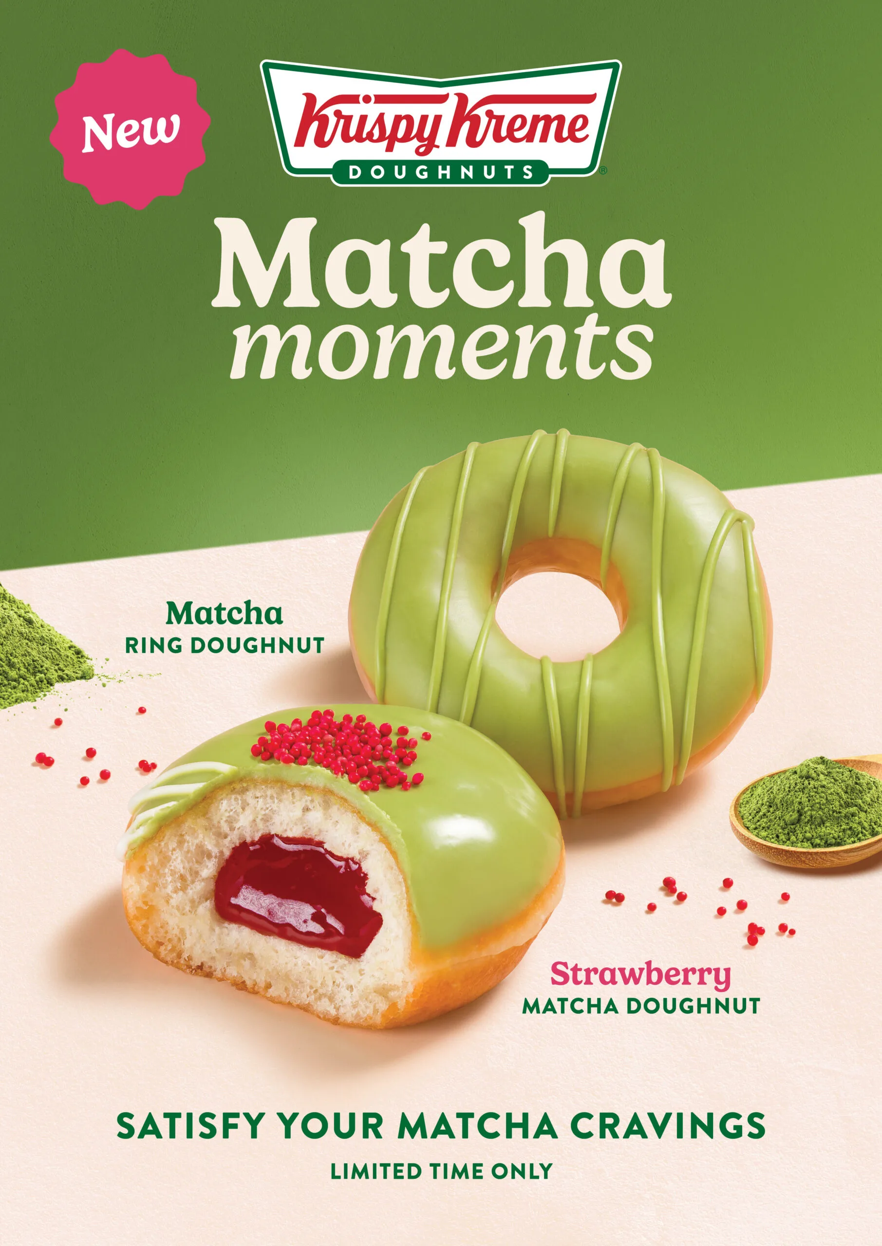 Krispy Kreme matcha doughnuts 