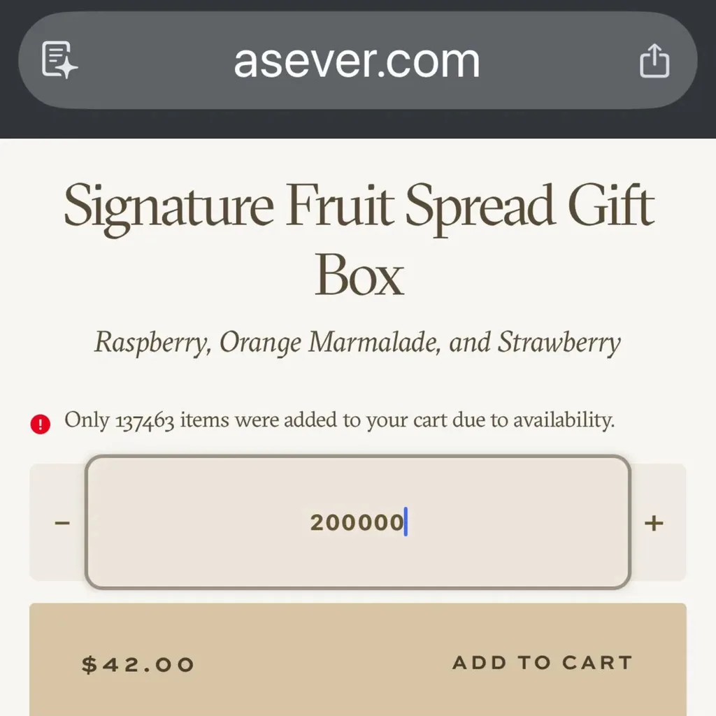 AS Ever website blunder screenshot