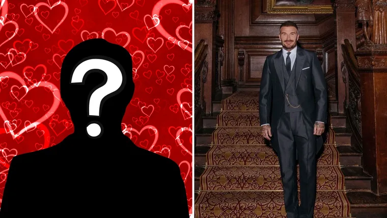 David Beckham and male silhouette