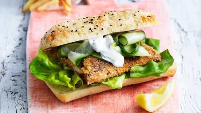 Crispy Cajun Fish Burgers