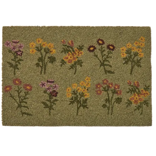 wildflowers coir doormat