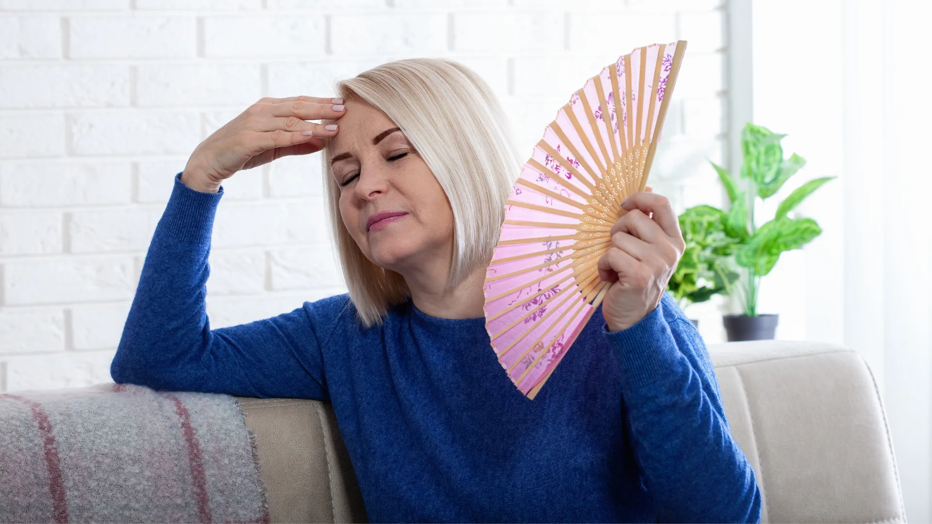 woman with hot flushes