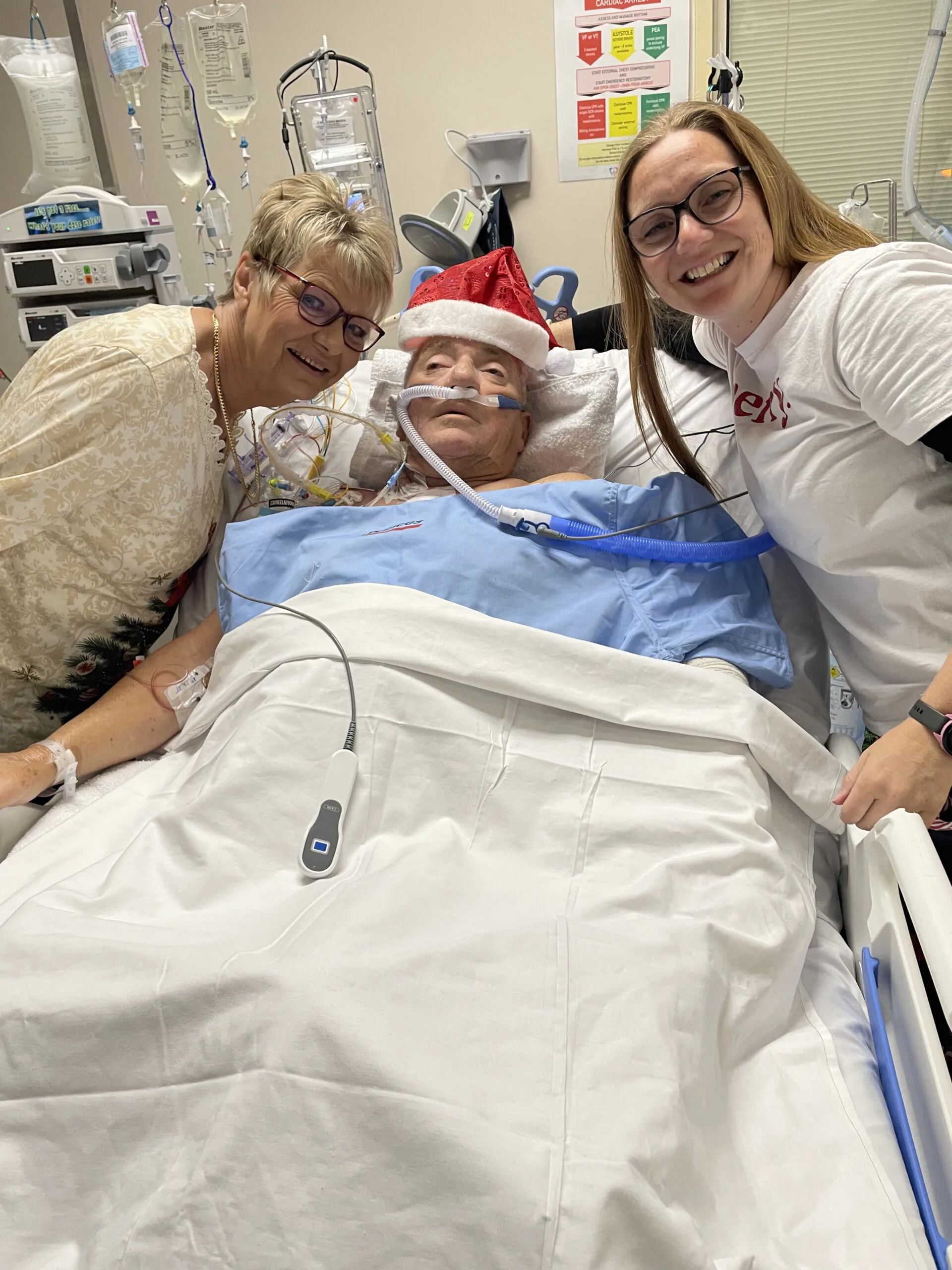 Greg Evans, wife and daughter in hospital