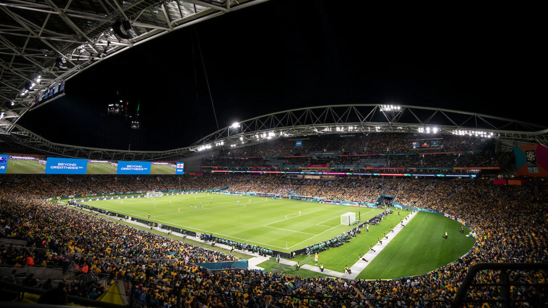 Sports stadium filled with fans