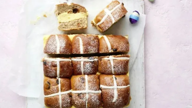 Hot Cross Bun Vanilla Slice