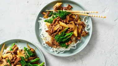Beef, Mushroom and Broccolini Stir-Fry