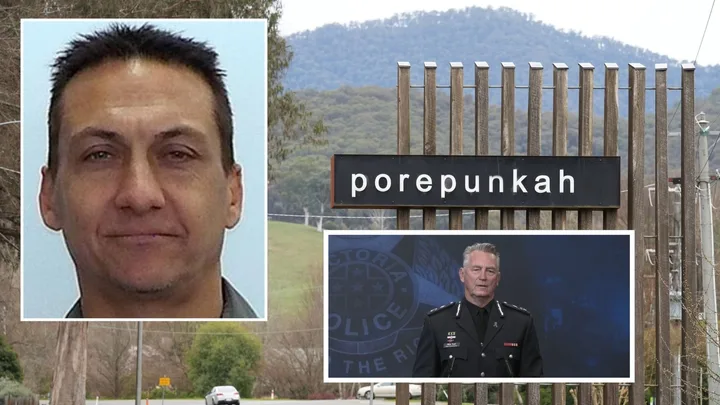 Dezi Freeman and Victoria Police Commissioner Michael Bush