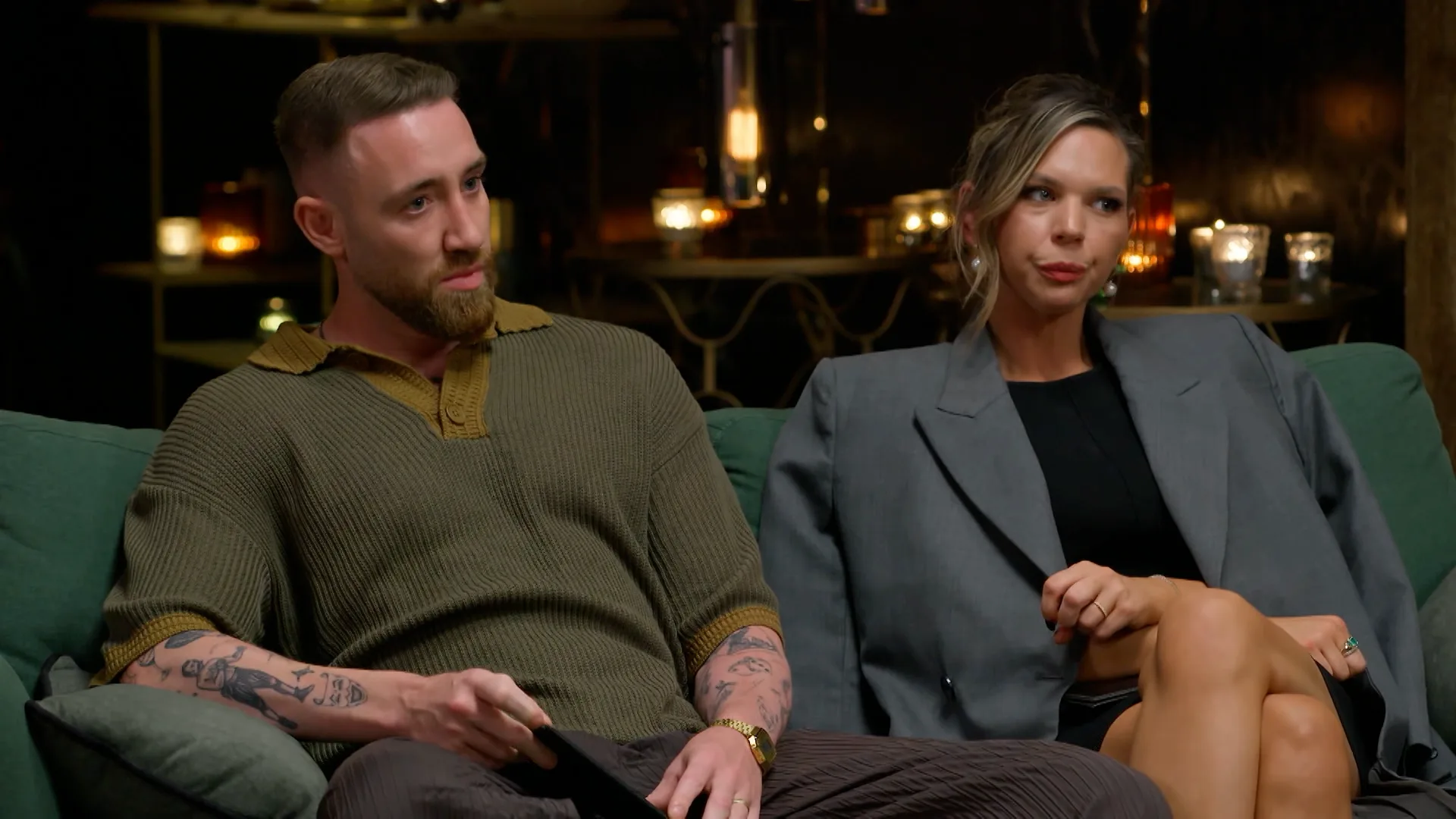 Bec and Danny on set of MAFS