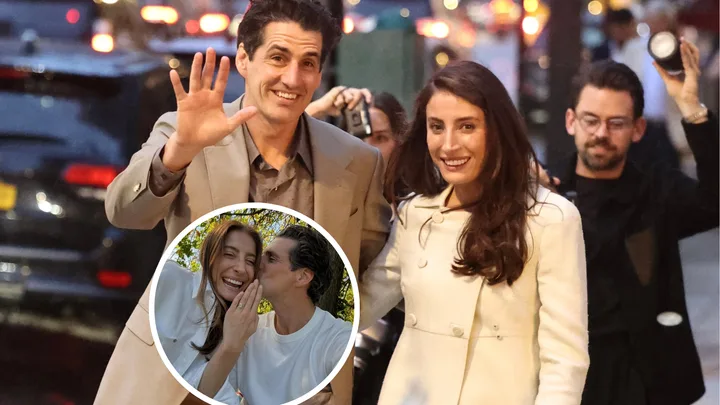 Here comes the bride! Andy Lee and Bec Harding emerge in NYC ahead of wedding