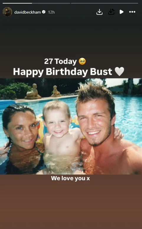 David Beckham birthday wish to Brooklyn
