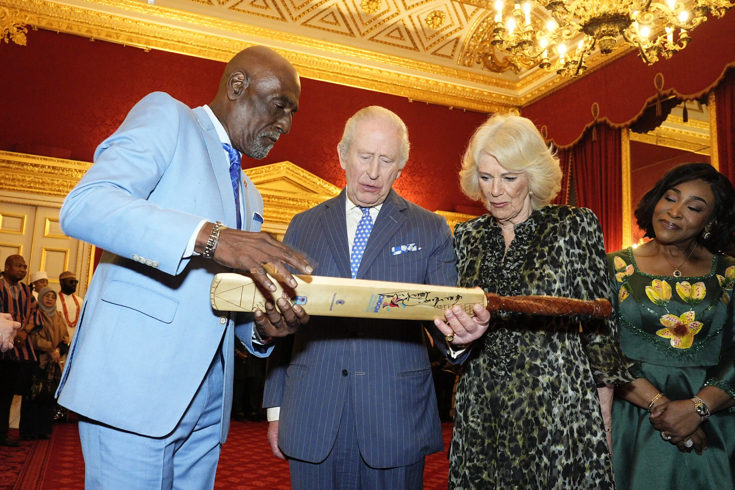 King Charles Queen Camilla Viv Richards cricket