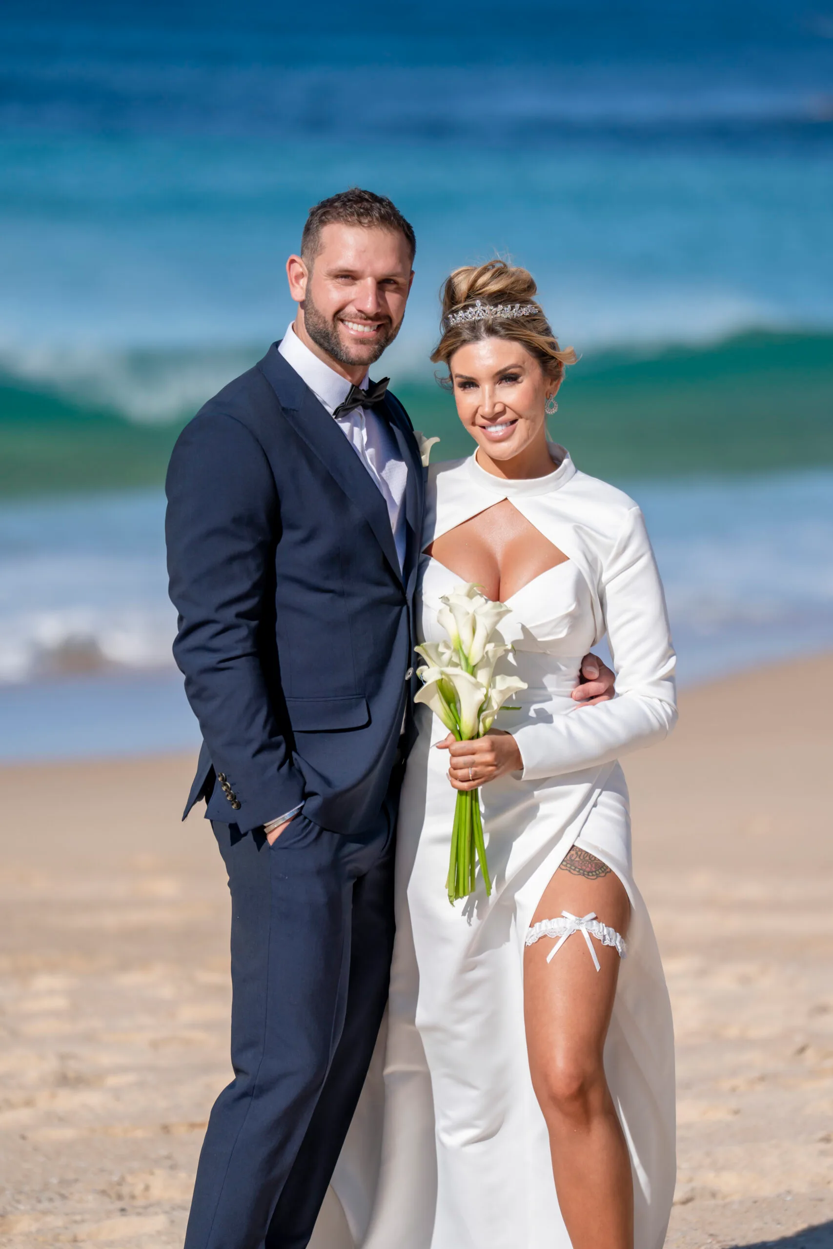 Scott and Gia from MAFS in their wedding outfits