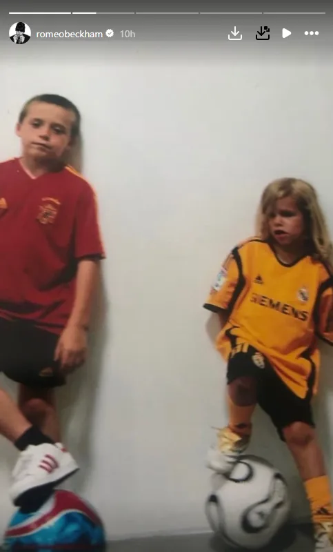 Romeo Beckham birthday tribute to Brooklyn
