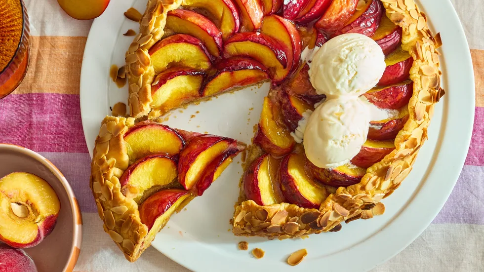 Peach and Almond Crostata