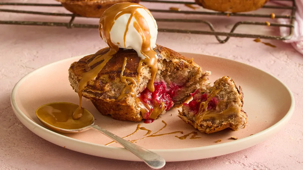 Berry Biscoff Hot Cross Pies