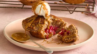 Berry Biscoff Hot Cross Pies