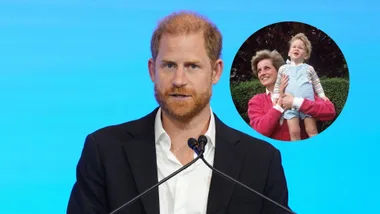 Prince Harry at InterEdge Summit and Prince Harry with Princess Diana as a child