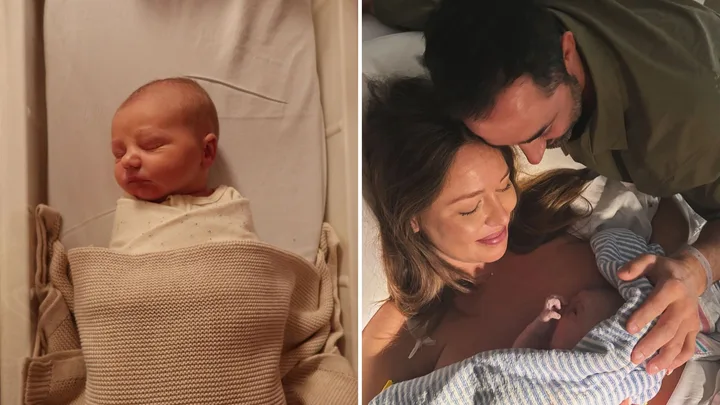 Andy Allen and wife Alex Allen with baby boy