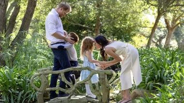 Prince Archie, Meghan Markle, Princess Lilibet and Prince Harry