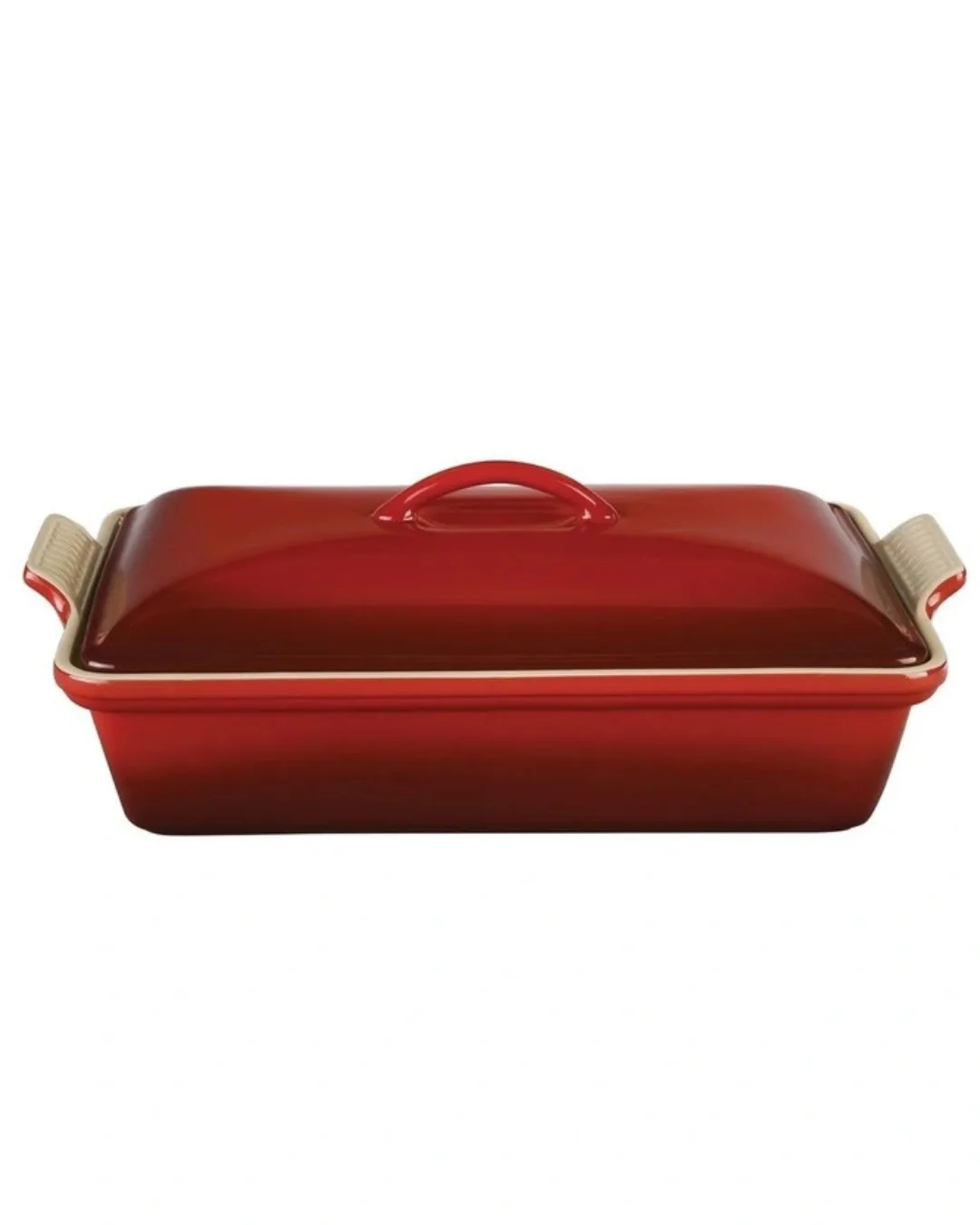 le creuset red deep dish
