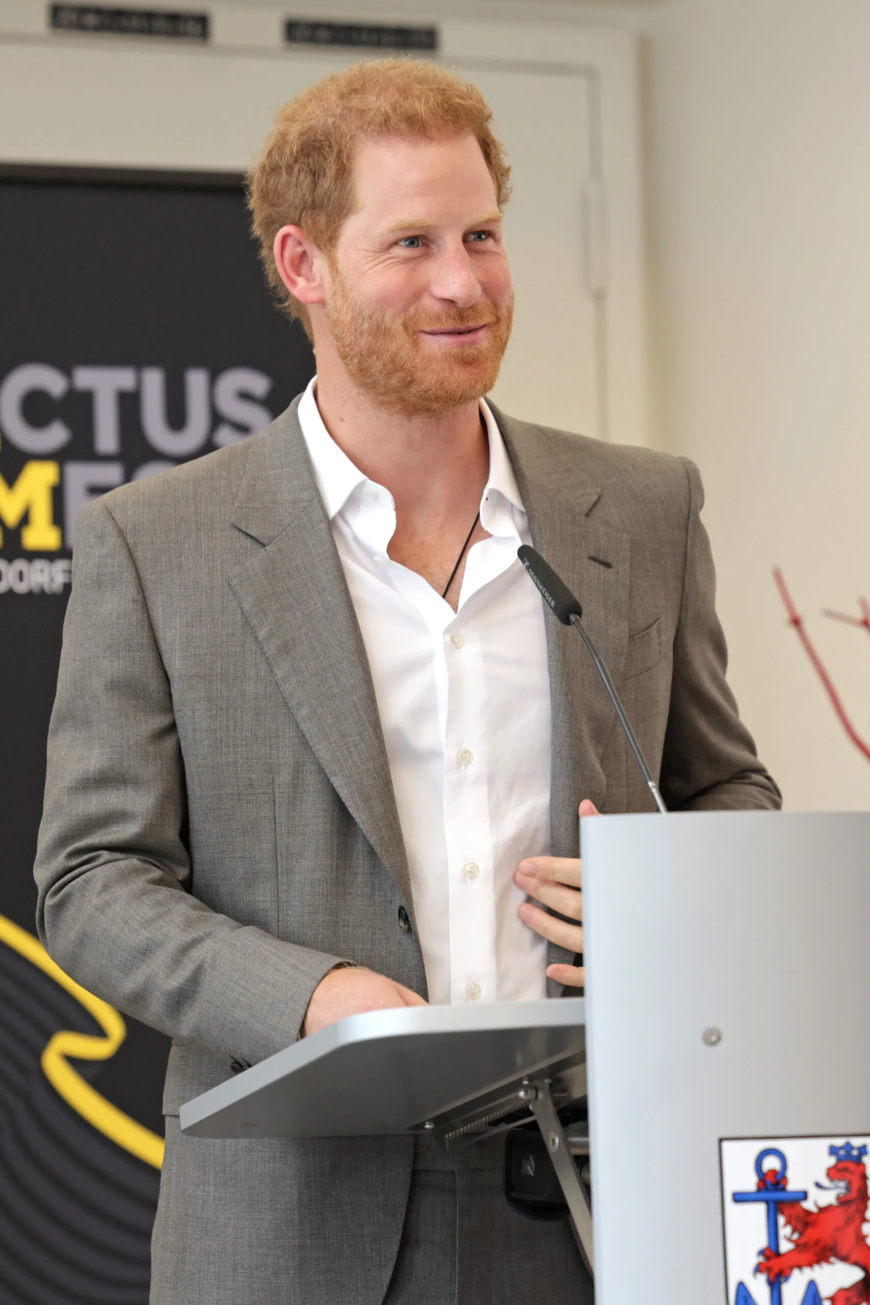 Prince Harry giving a speech